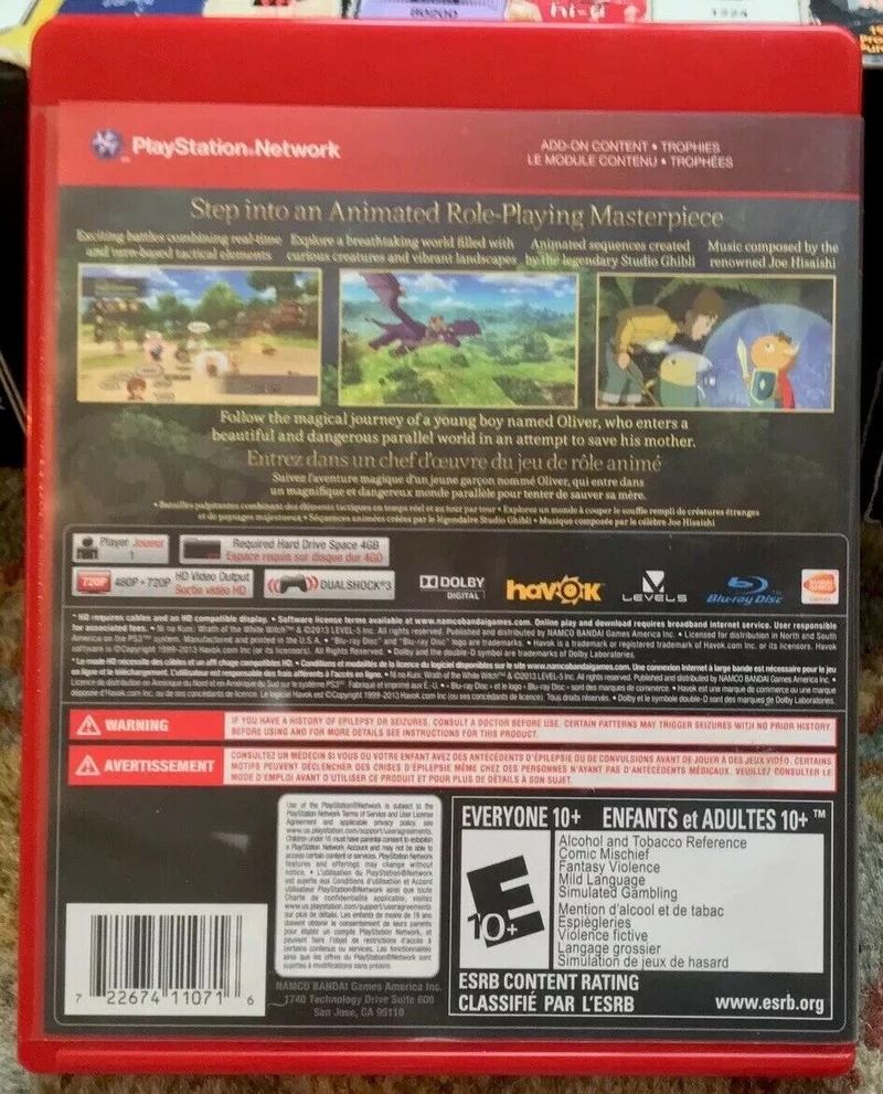 NINO KUNI WRATH OF THE WHITE WITCH GREATEST HITS PLAYSTATION 3 EDIZIONE AMERICANA
