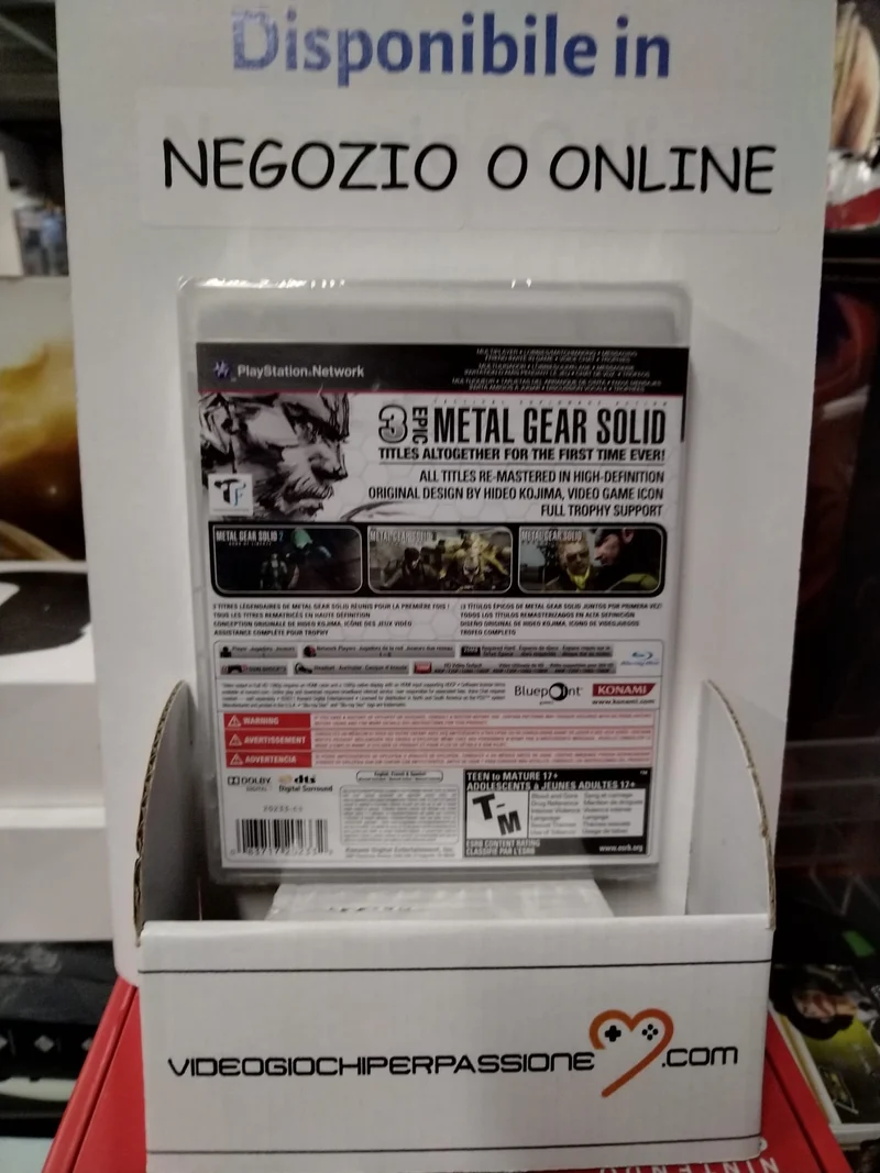 METAL GEAR SOLID HD COLLECTION PLAYSTATION 3 EDIZIONE AMERICANA
