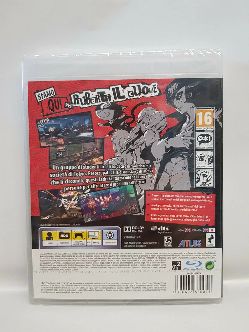 PERSONA 5 PLAYSTATION 3 EDIZIONE ITALIANA