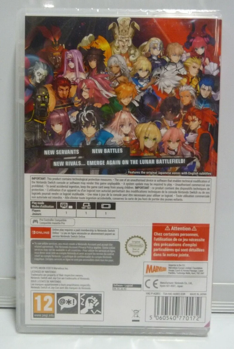 FATE EXTELLA LINK NINTENDO SWITCH EDIZIONE REGNO UNITO