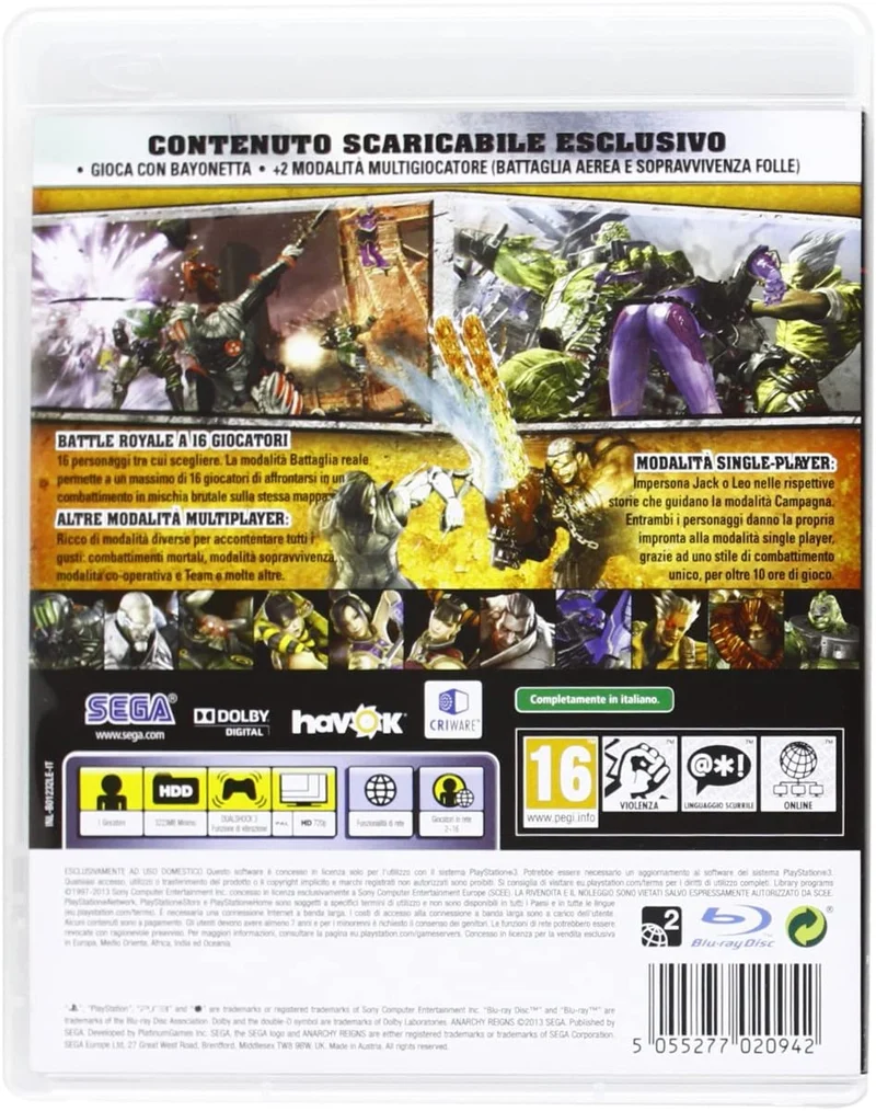 ANARCHY REIGNS PLAYSTATION 3 EDIZIONE ITALIANA