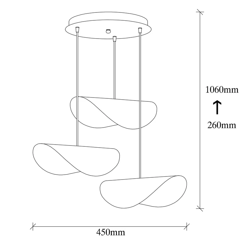 Luminaire hanging Opviq Sivani MR-964, 120 W, E27