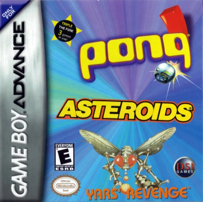 Pong and Asteroids and Yar's Revenge - Nintendo Game Boy Advance