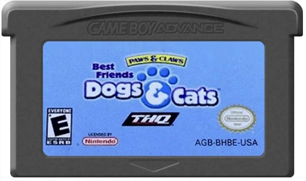 Paws and Claws Dogs and Cats Best Friends - Nintendo Game Boy Advance
