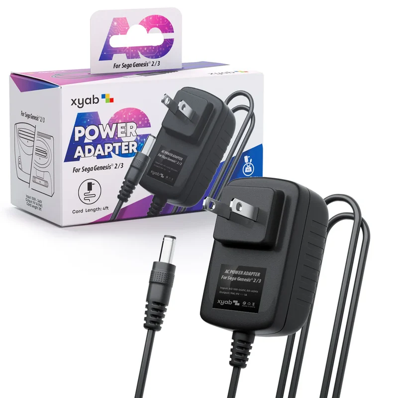 Power Adapter For Sega Genesis 2/3 and Game Gear