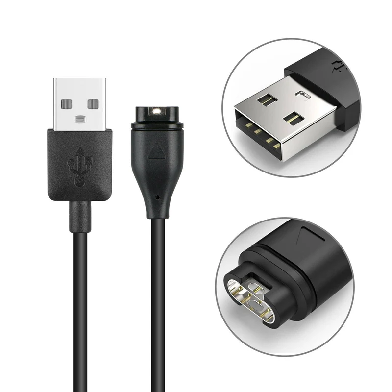 Garmin Smartwatch Replacement Charger Cable USB 1M (Black) - Accessories