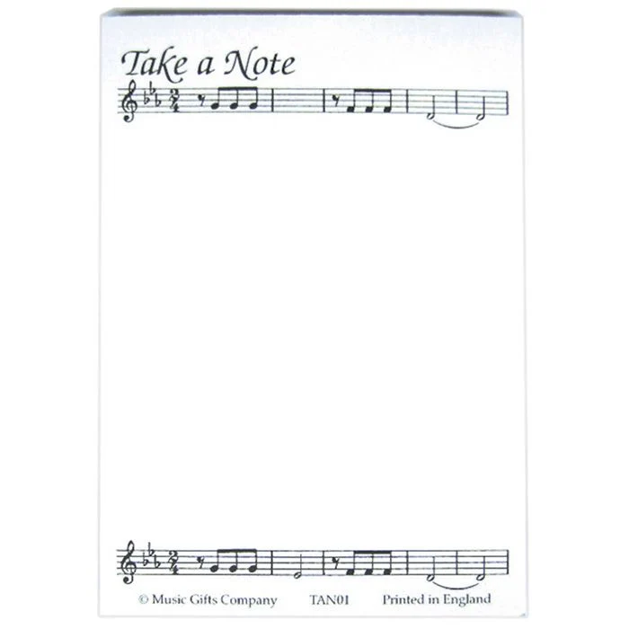 Music Gifts Take A Note Note Pad