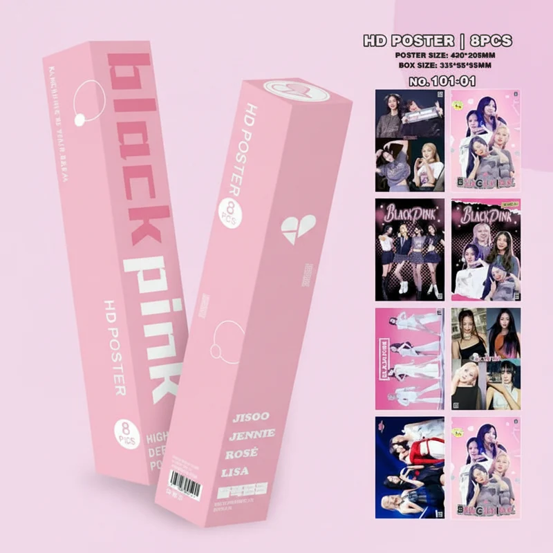 Poster Blackpink K-Pop Set 8 Pezzi 42×28,5 cm