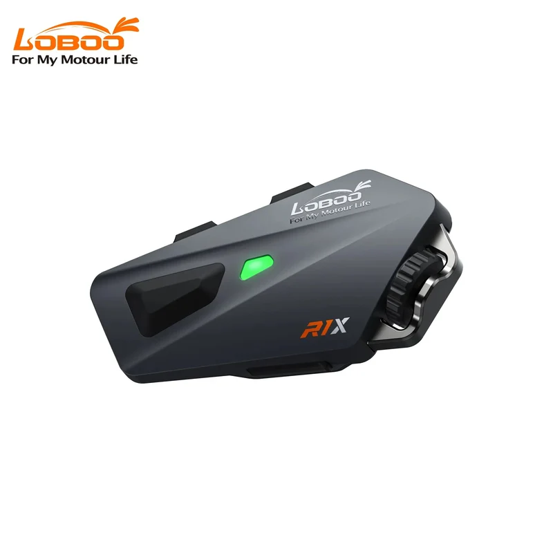 LOBOO R1X Motorcycle Helmet Headset - 45mm Speakers & CVC Noise Cancellation
