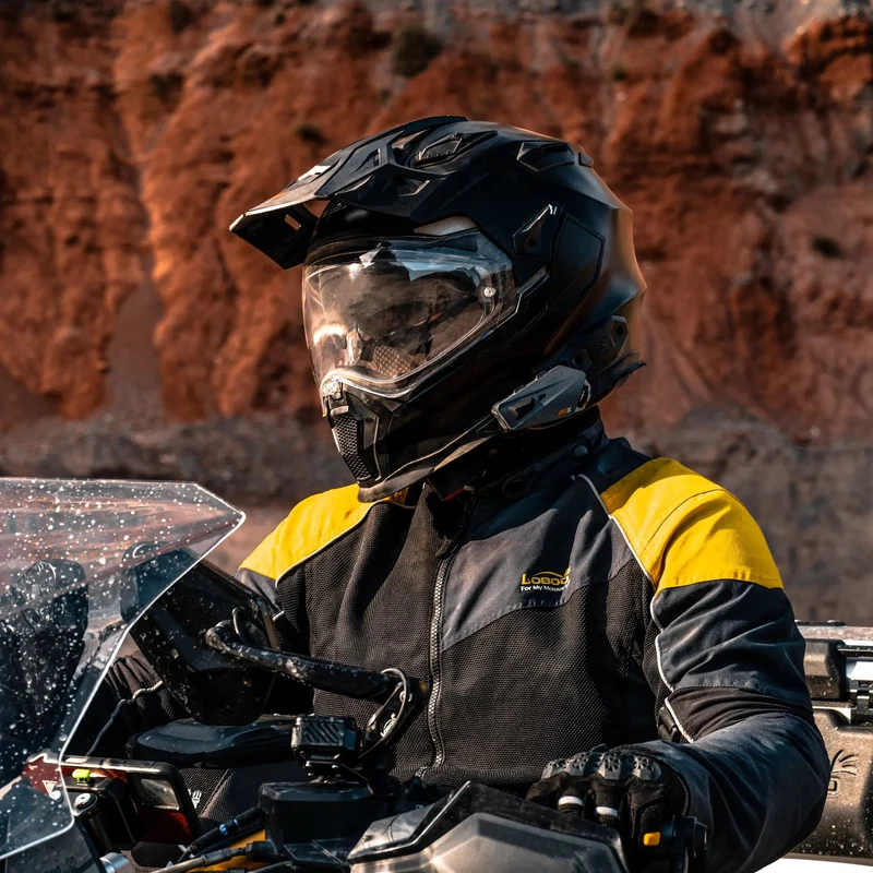 LOBOO R1X Motorcycle Helmet Headset - 45mm Speakers & CVC Noise Cancellation