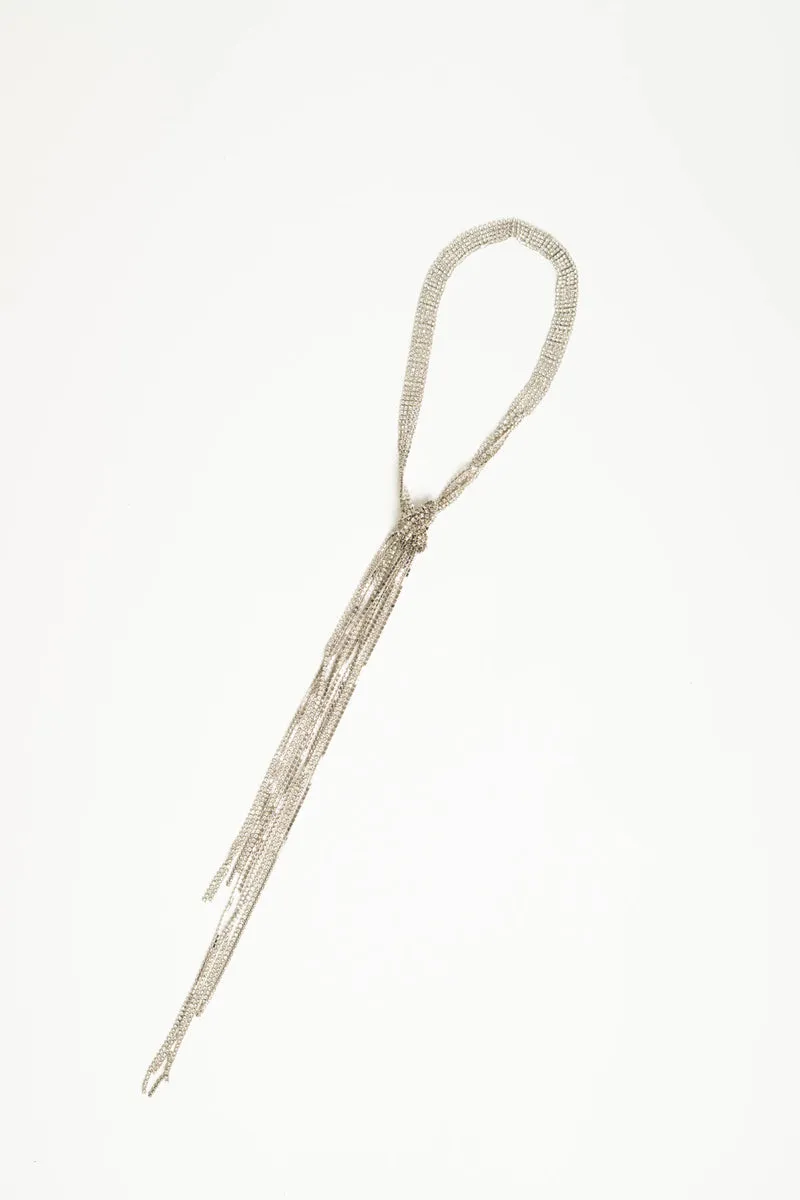 Collana armatura lunga strass