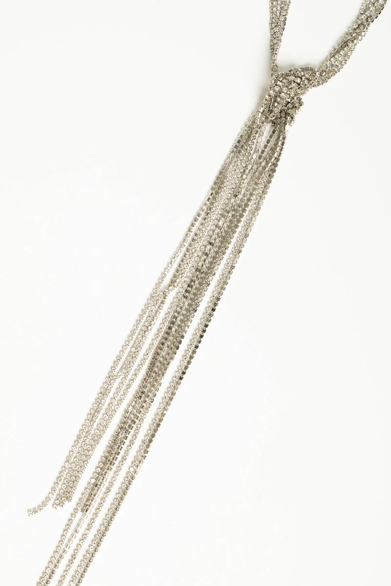 Collana armatura lunga strass