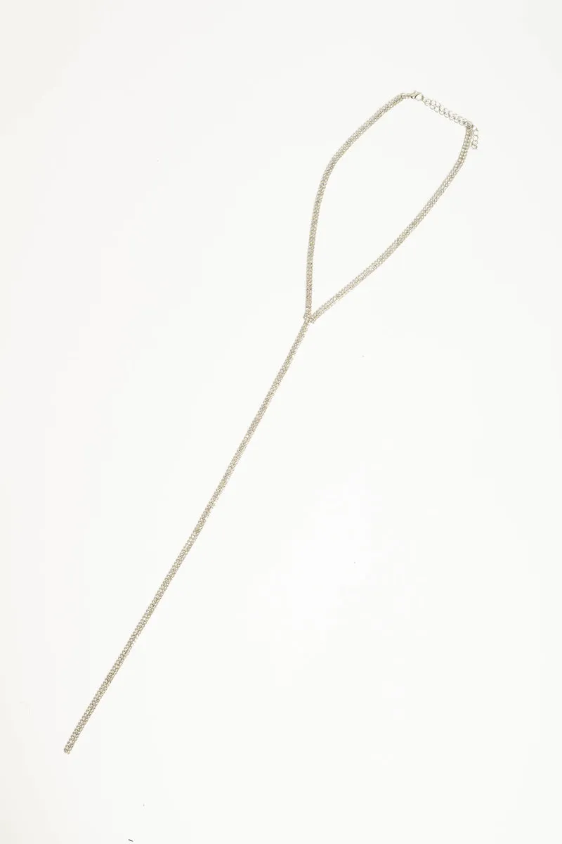 Collana lunga strass