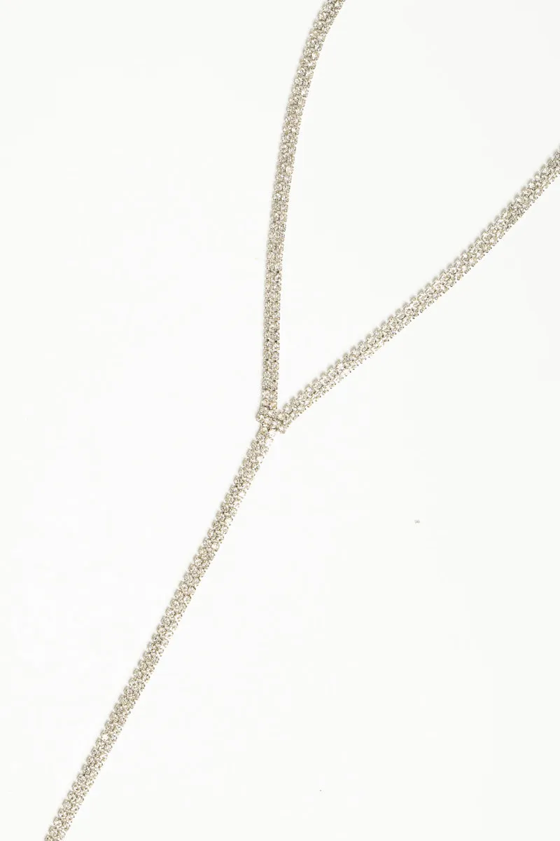 Collana lunga strass