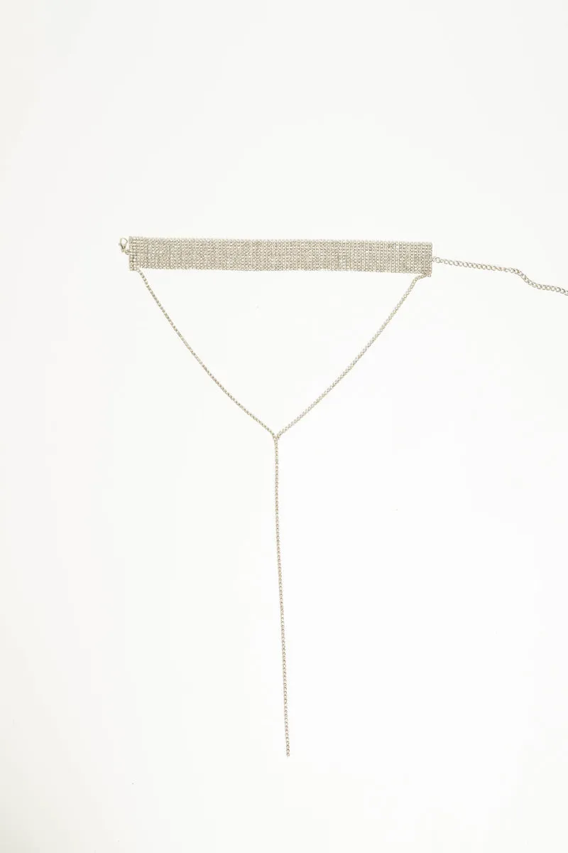 Collana collarino strass