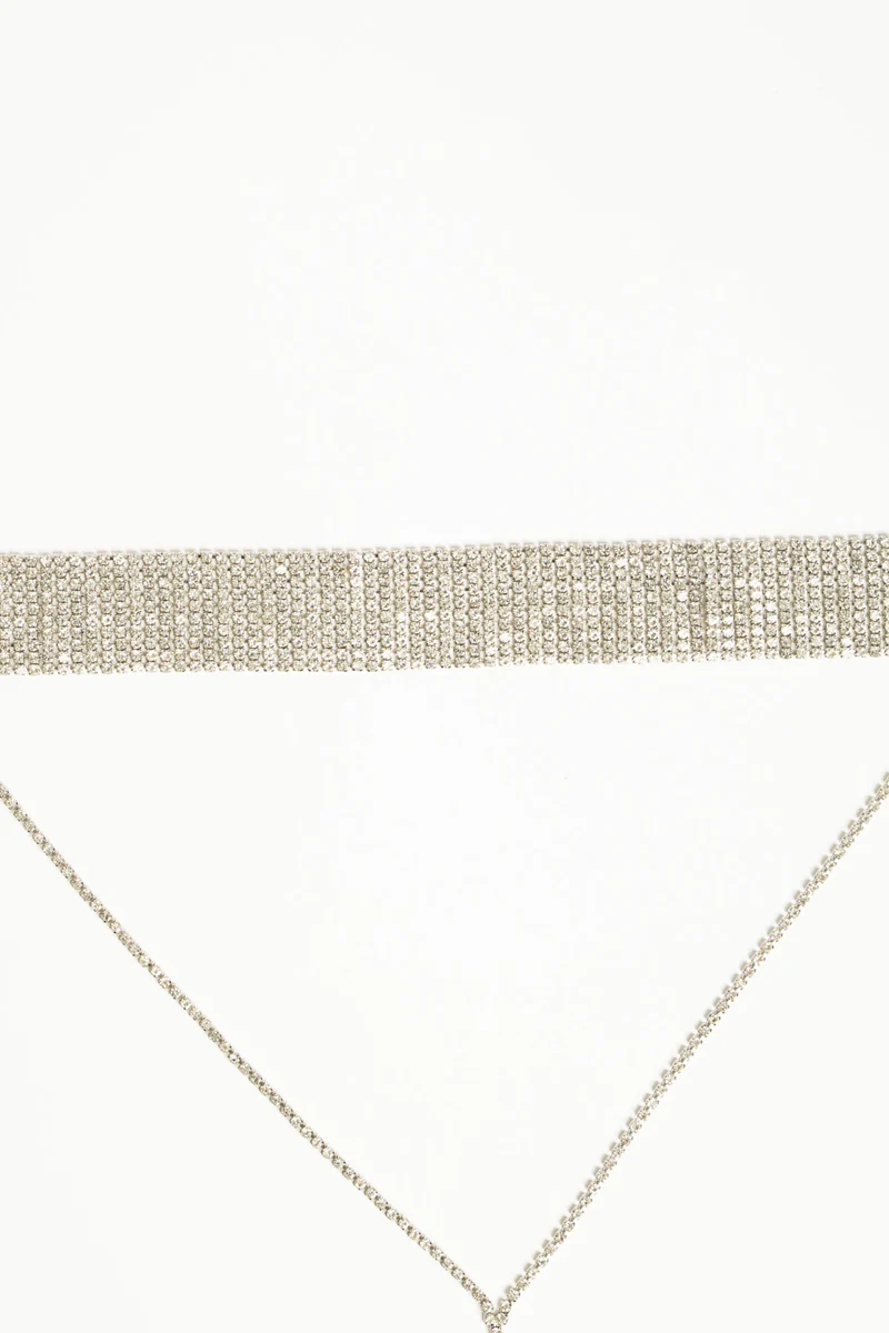 Collana collarino strass