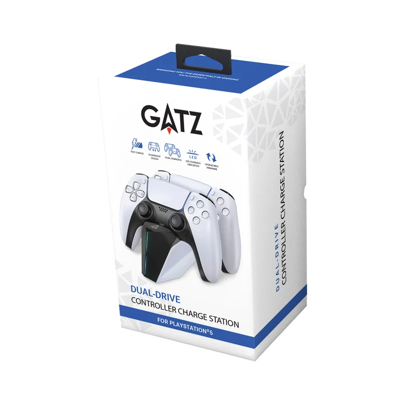 GATZ Dual Drive Controller Charge Station for PS5 DualSense Controller