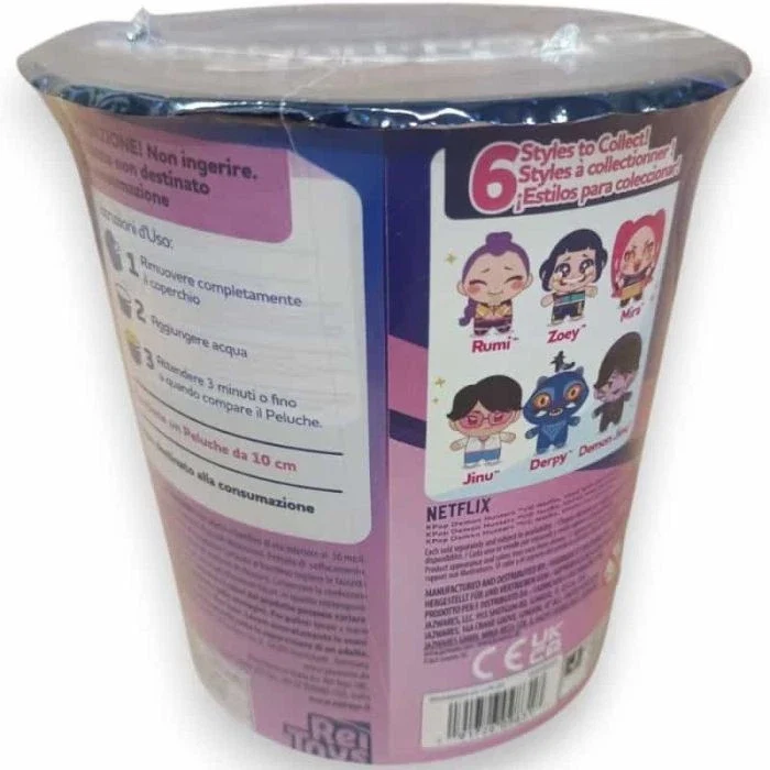 Peluche Assortiti K-Pop Demon Hunters Blind Cup Ramen 8 cm