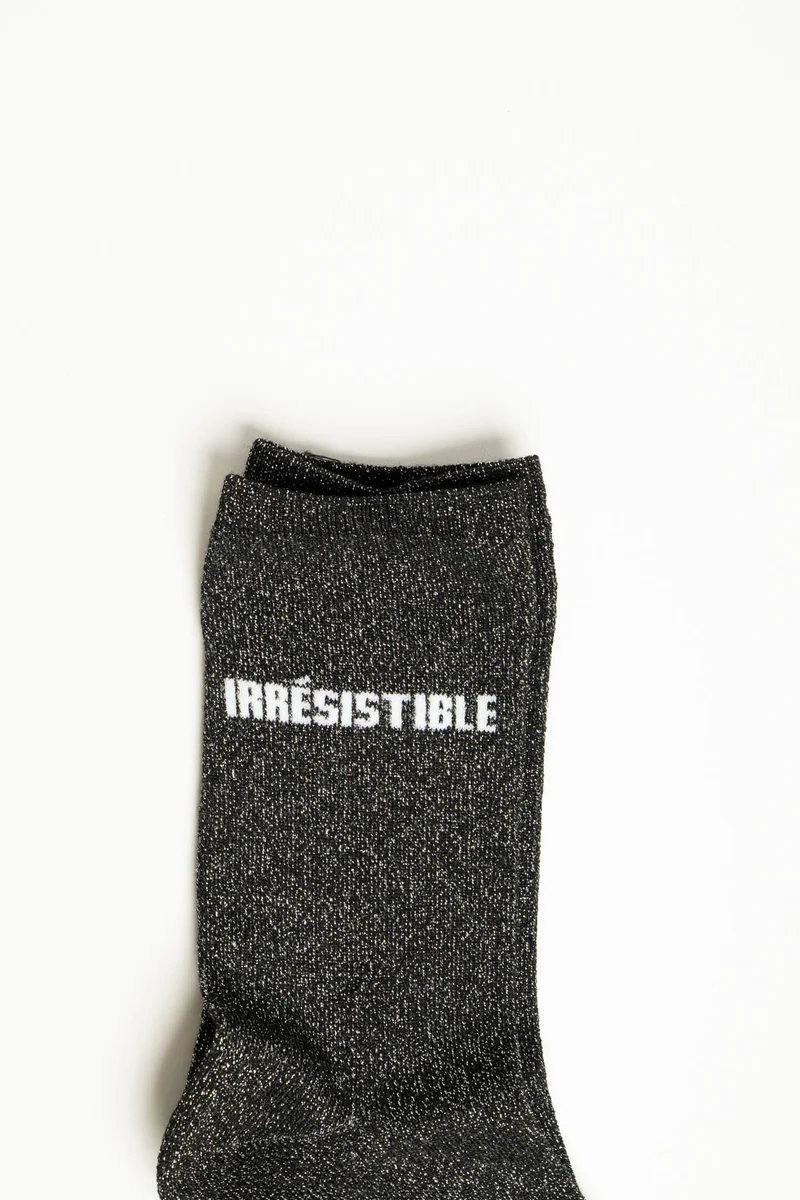 Calzini Irrésistible in maglia lurex nera
