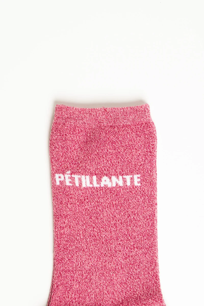 Calzini Pétillante in maglia lurex fucsia