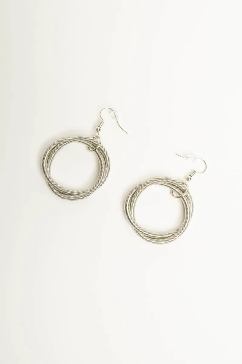 Set collana + orecchini a fili argentati