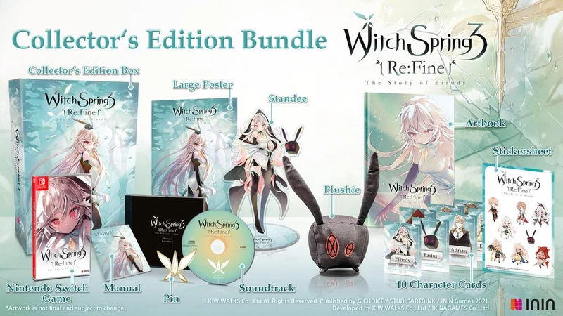 WitchSpring 3 Re: fine - The Story of Eirudy Collector's Edition Plushie Bundle - Nintendo Switch Edizione Europea