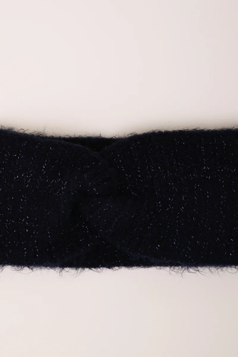 Fascia blu lurex con nodo