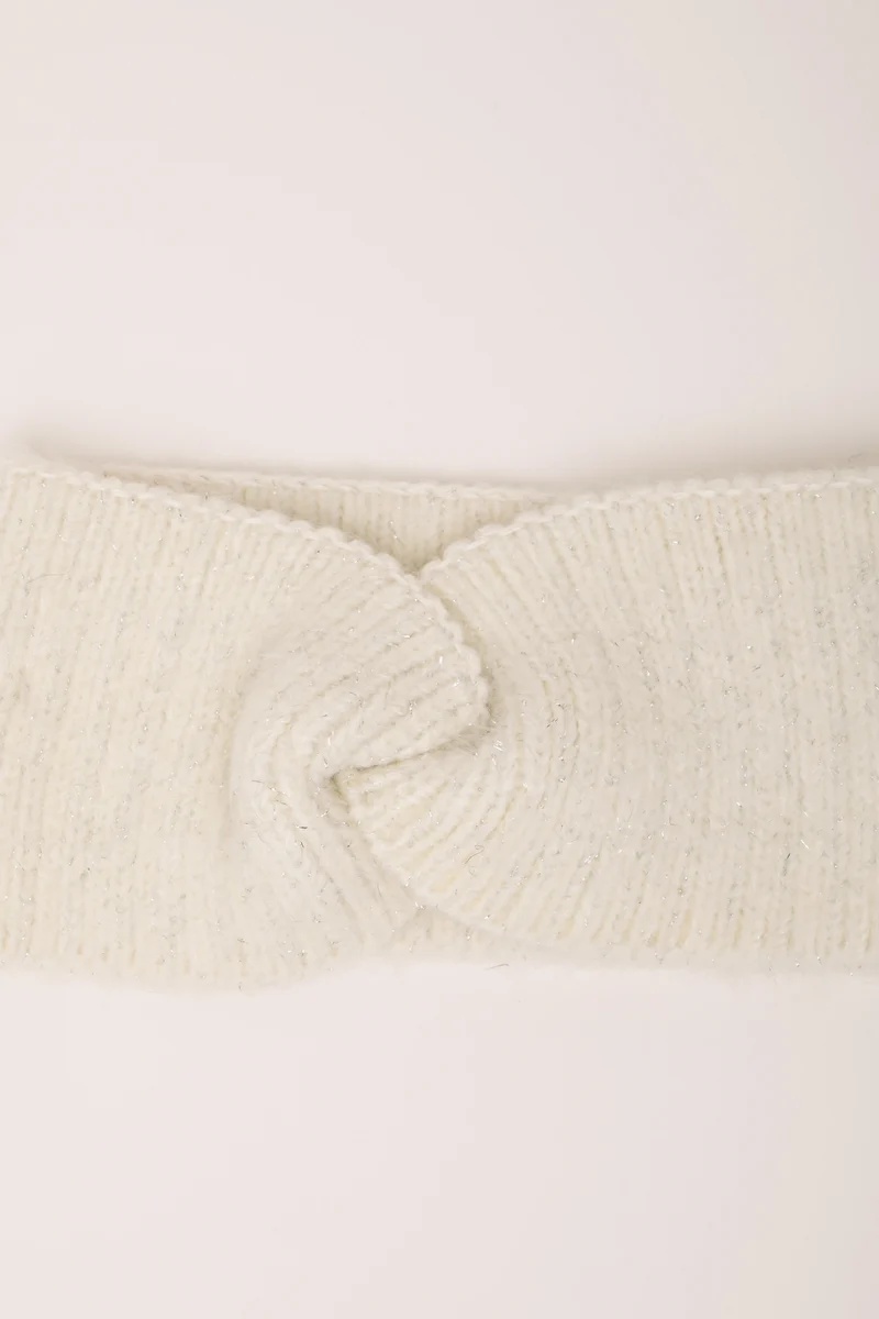 Fascia bianca lurex con nodo