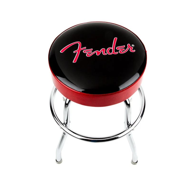 Fender 24" Red Sparkle Logo Barstool (Black w/ Red Sparkle)