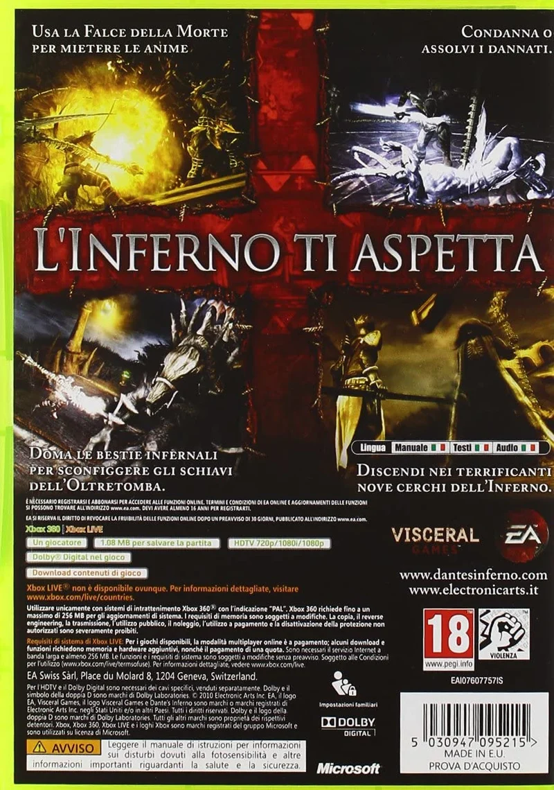 DANTE'S INFERNO XBOX 360 (versione italiana)(in italiano)