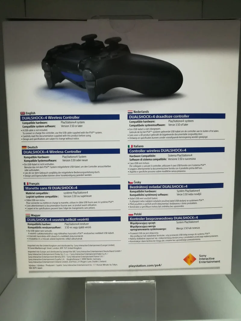 CONTROLLER PlayStation 4 JET BLACK SONY DUALSHOCK 4 (ORIGINALE)