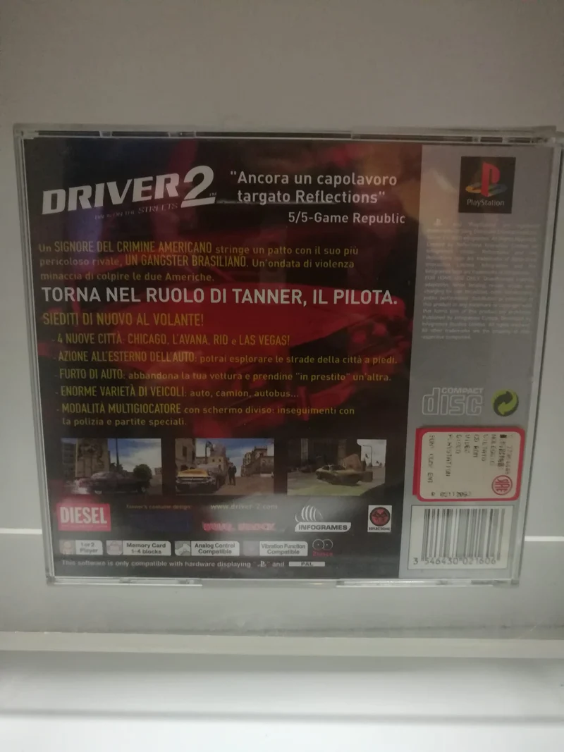 DRIVER 2 PS1 (usato garantito)(manca il manuale)