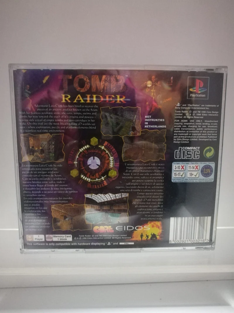 TOMB RAIDER PS1 (usato garantito)( manca la prima copertina)