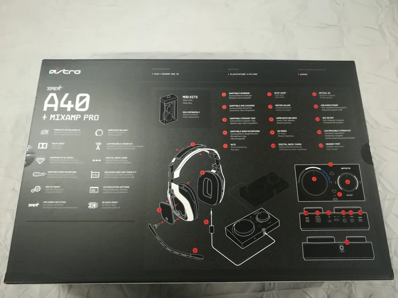 ASTRO A40 TR GAMING HEADSET GEN. 4 + MIXAMP PRO TR PS5/PS4/PC GAMES(nuove)
