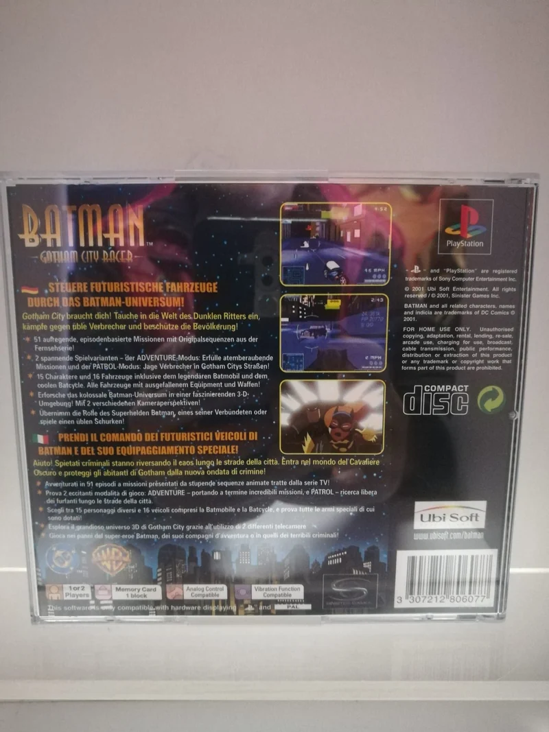 BATMAN GOTHAM CITY RACER PS1 (usato garantito)(come se fosse nuovo)