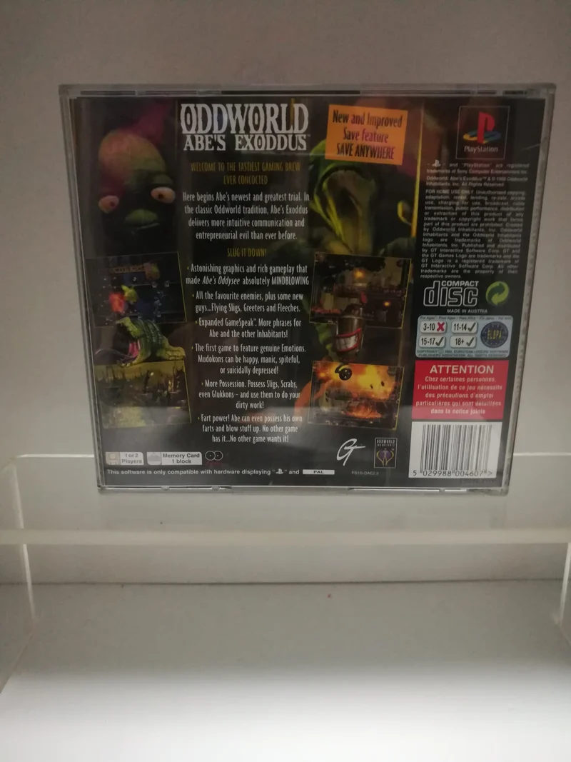 ODDWORLD :ABE'S EXODDUS PS1 (usato garantito)