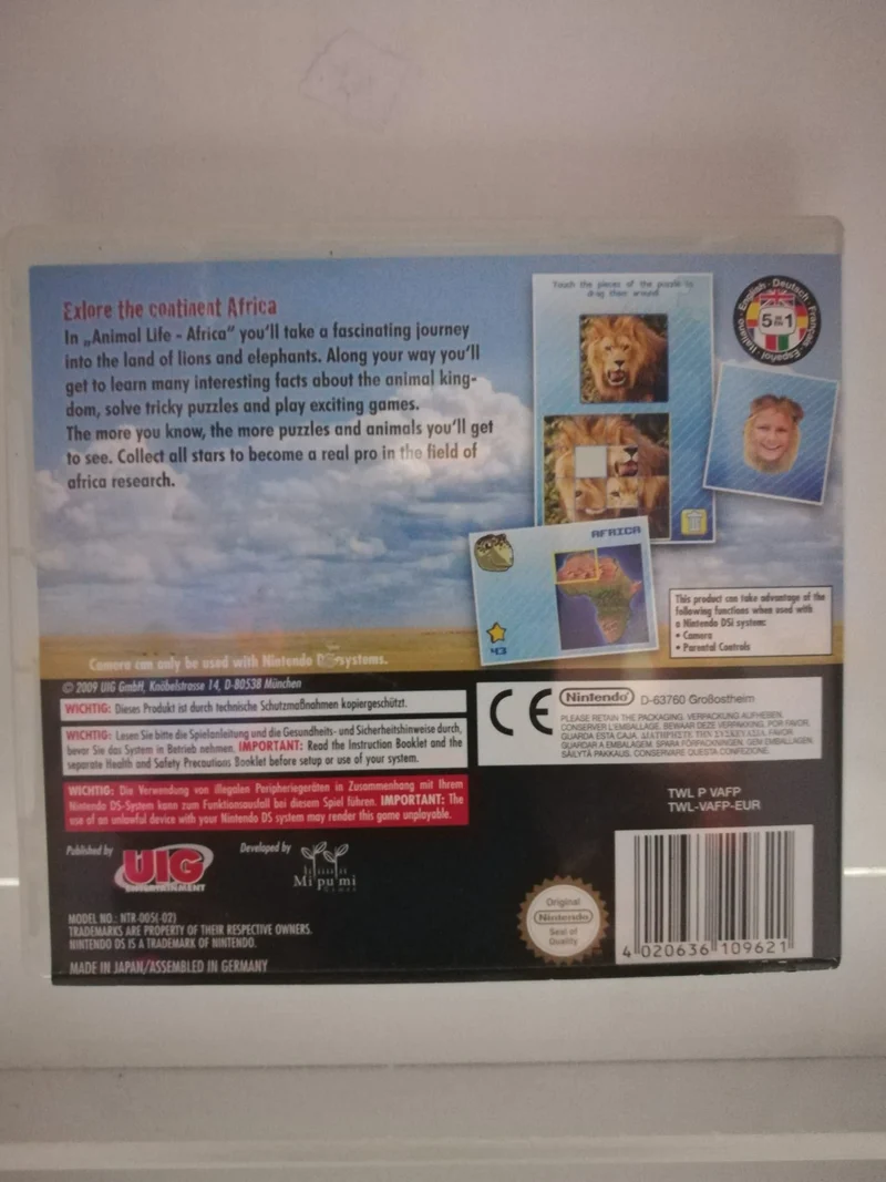 ANIMAL LIFE AFRICA NINTENDO DS (usato garantito)