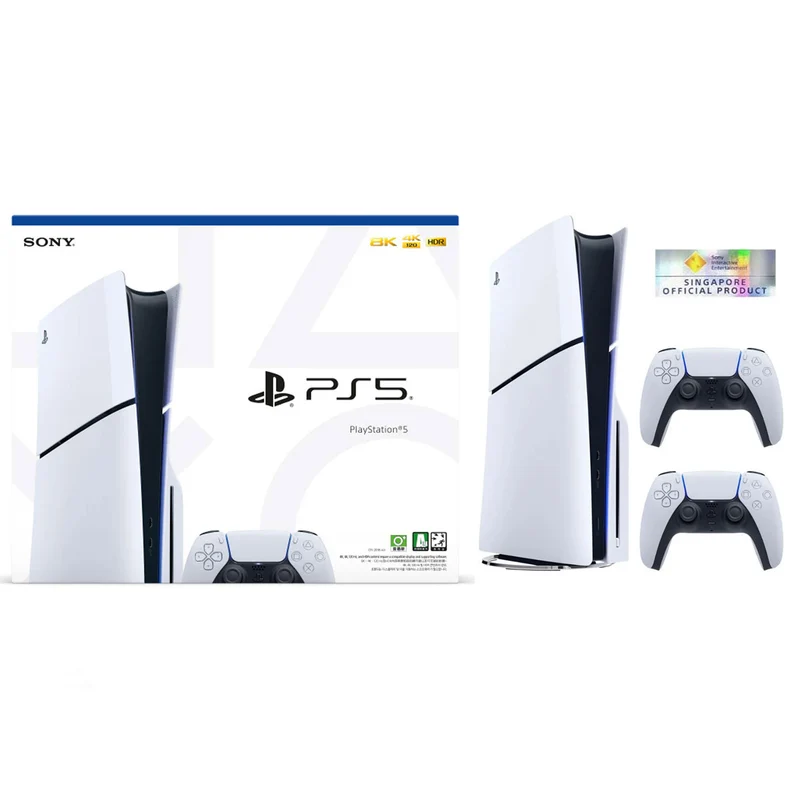 Sony PlayStation 5 Slim 1TB Disc Drive Console [E Chassis] Bundle 2 Dualsense with 15 Months Warranty by Sony Singapore