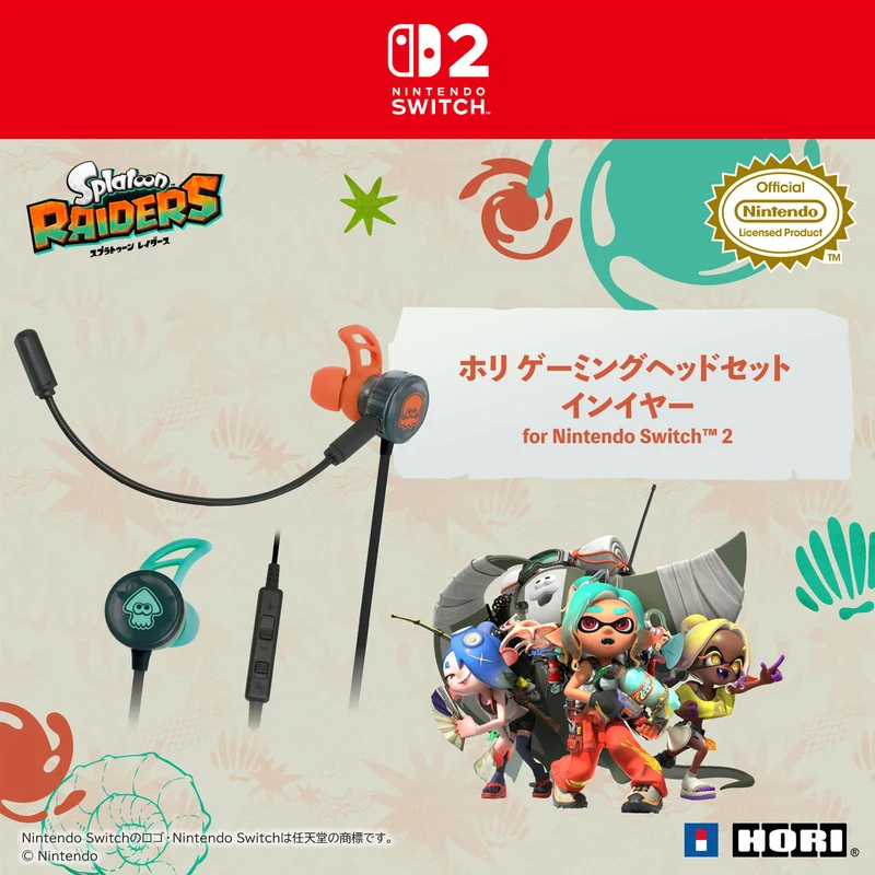 Hori Wired Gaming Earbuds Pro for Nintendo Switch 2 [Splatoon Raiders]