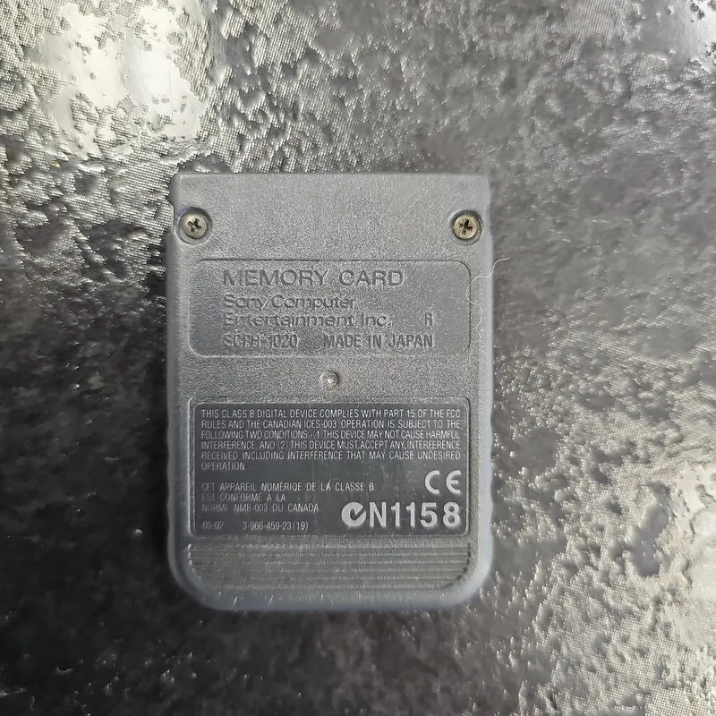 Sony PlayStation 1 PS1 Memory Card Black (SCPH-1020)