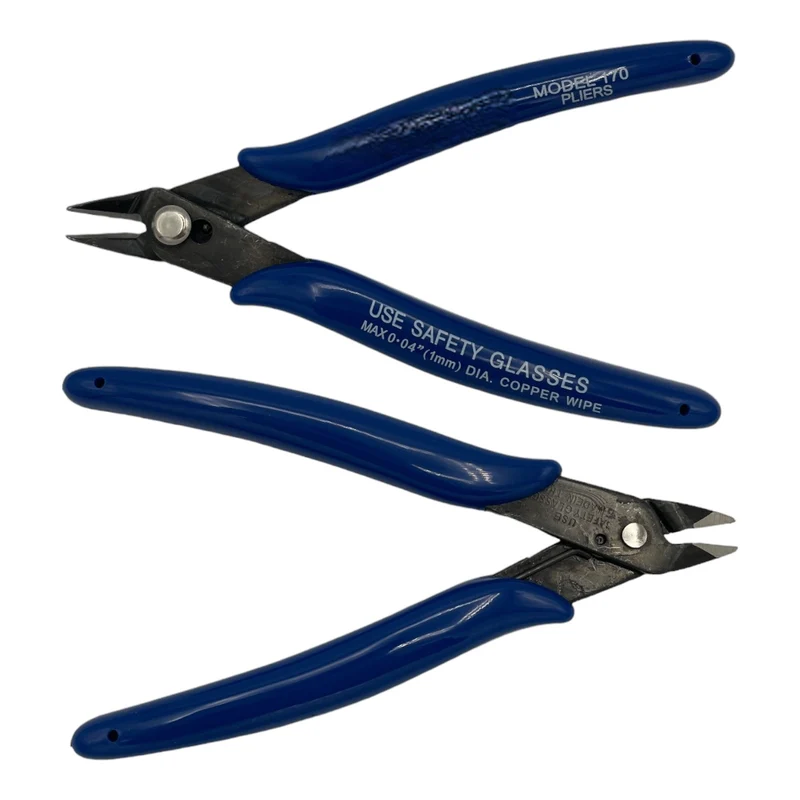 Precision Electronic Wires Cutter Pliers (Blue) - Tools