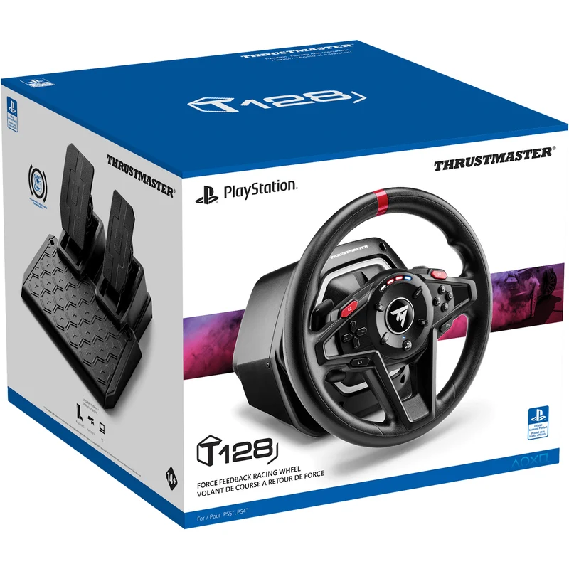 Thrustmaster T128 Racing Wheel and Pedals for PS5/PS4/PC