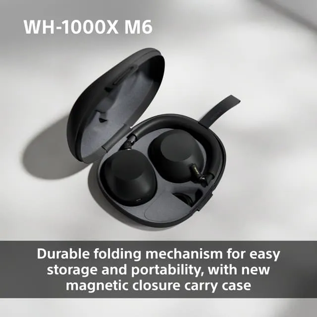 Sony WH-1000XM6 Wireless Noise-Cancelling Headphones, Black