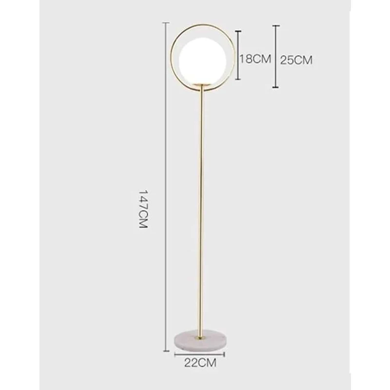 Globen Lighting Saint Floor Lamp, Gold