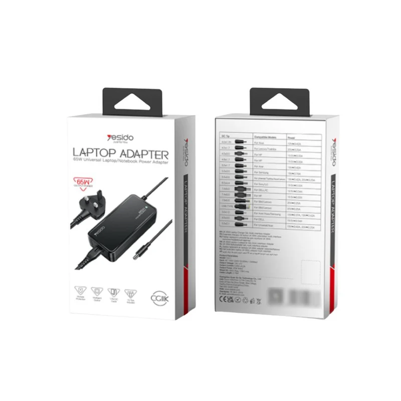 Yesido CG11K 65W Smart Charging 15 IN 1 Multi-function Laptop Charger