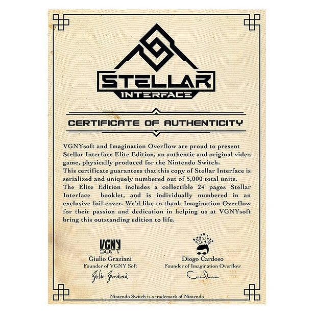STELLAR INTERFACE - ELITE EDITION -NINTENDO SWITCH