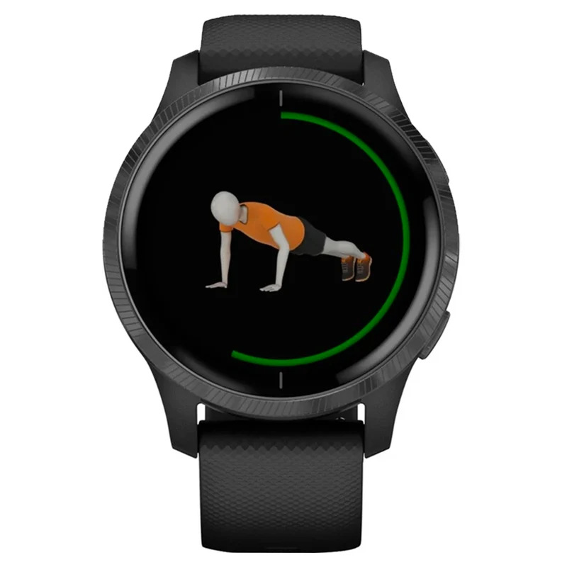 Garmin Venu HR Smartwatch 43mm Fiber-Reinforced Polymer (Black) - Refurbished