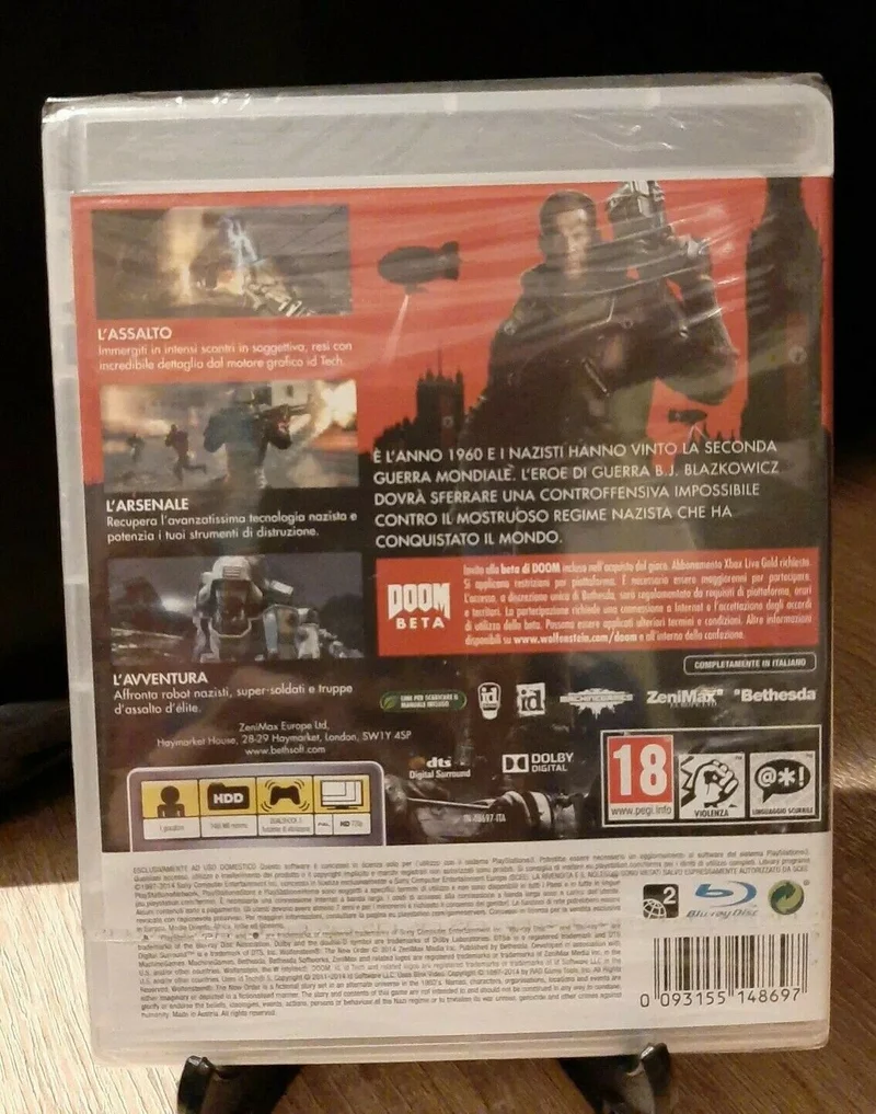 WOLFENSTEIN THE NEW ORDER PS3 (completamente in italiano)