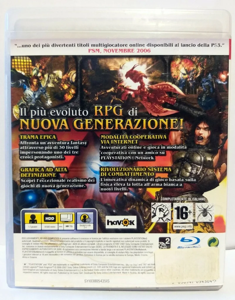 UNTOLD LEGENDS DARK KINGDOM PS3 (completamente in italiano)