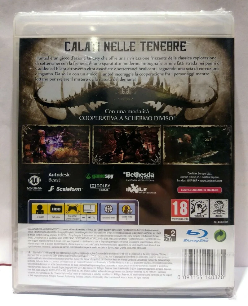 HUNTED LA NESCITA DEL DEMONE PS3 (completamente in italiano)